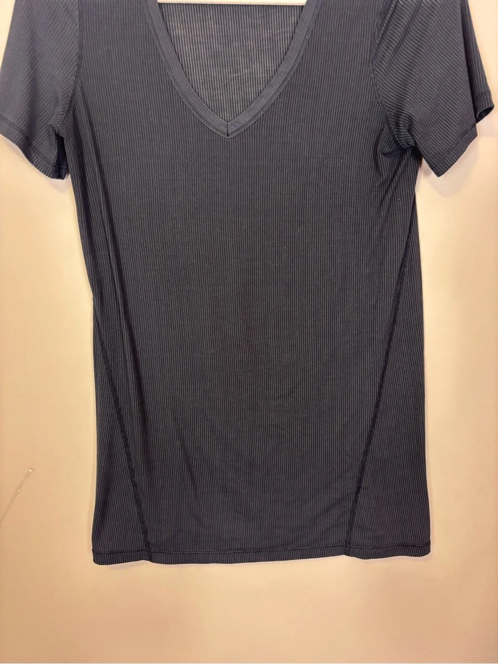 lululemon athletica Black Ribbed V-Neck Short Sleeve Tee 6
